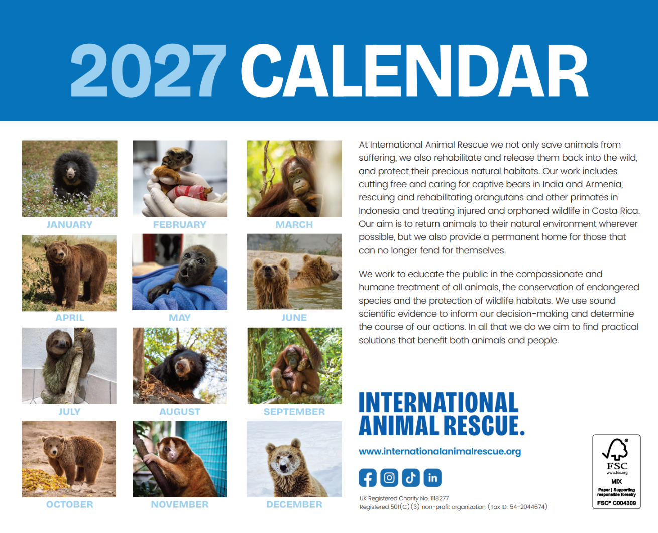 IAR Calendar 2027